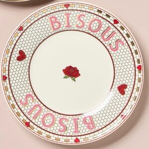 Bistro Style Bisous Decorative Dessert Plate from Anthropologie